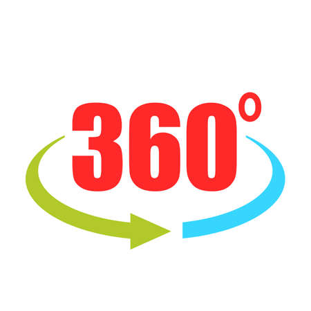 360 degree vector logoのイラスト素材