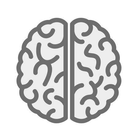 Human brain linear iconのイラスト素材
