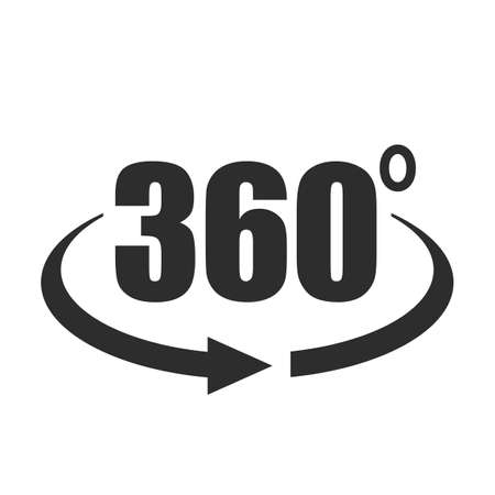 360 degree view vector iconのイラスト素材
