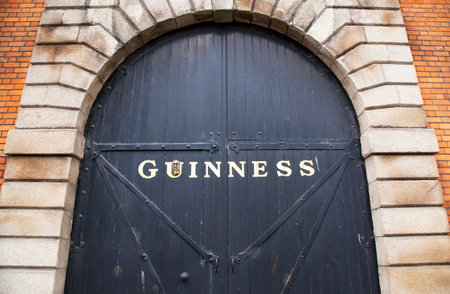 DUBLIN, IRELAND â June 12, 2018: Guinness brewery factory entrance gateのeditorial素材