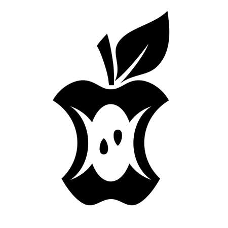 Apple core vector iconのイラスト素材