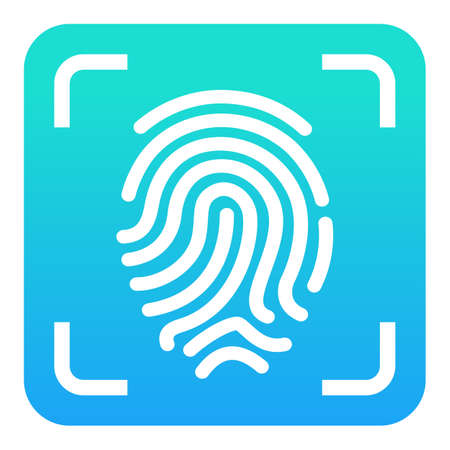 Finger print reader vector iconのイラスト素材