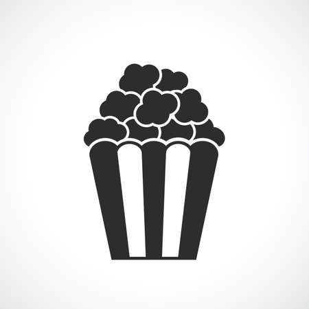 Popcorn snack vector icon illustration isolated on white backgroundのイラスト素材