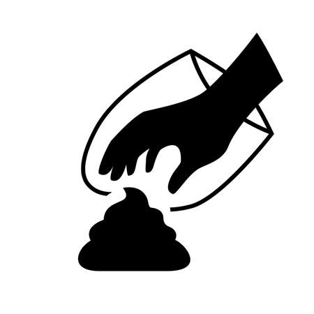 Please clean up after your dog vector sign isolated on white backgroundのイラスト素材