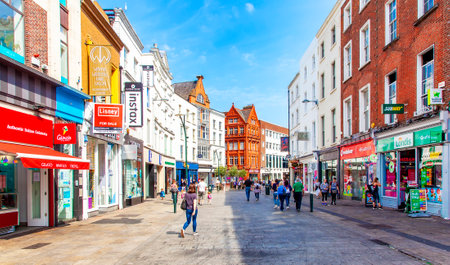 DUBLIN, IRELAND â€“ 7 June 2018: Grafton street in Dublin