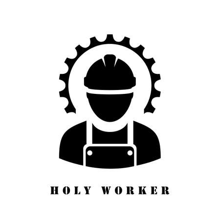 Holy worker fun vector iconのイラスト素材
