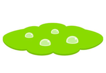 Green puddle vector icon isolated on white backgroundのイラスト素材