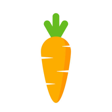 Carrot vector cartoon icon on white backgroundのイラスト素材