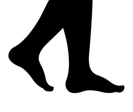 Two legs vector icon isolated on white backgroundのイラスト素材