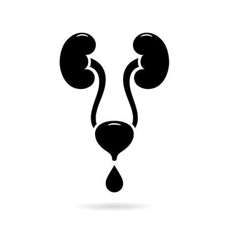 Urine incontinence vector icon isolated on white backgroundのイラスト素材