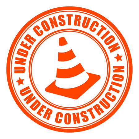 Under construction vector sign isolated on white backgroundのイラスト素材