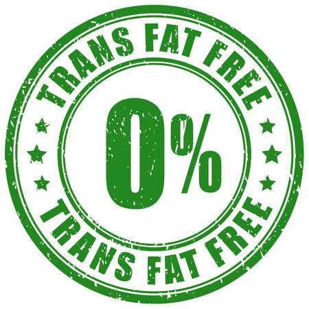 Trans fat free stamp isolated on white backgroundのイラスト素材