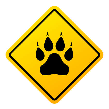 Danger animals vector sign isolated on white backgroundのイラスト素材
