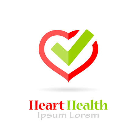 Heart health vector on white backgroundのイラスト素材