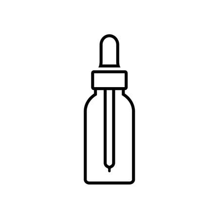 Dropper vector line icon on white backgroundのイラスト素材