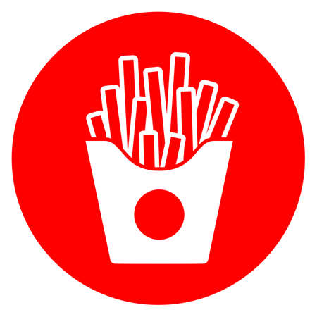 Fried potatoes vector icon isolated on white backgroundのイラスト素材