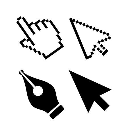 Cursor arrow vector icon isolated on white backgroundのイラスト素材