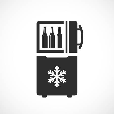 Refrigerator vector icon on white backgroundのイラスト素材