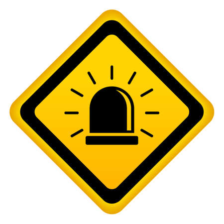 Urgent warning alarm vector sign on white backgroundのイラスト素材