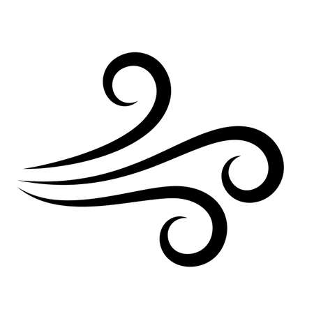 Wind air flow vector icon on white backgroundのイラスト素材