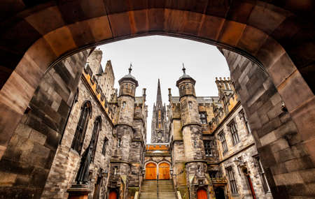 Edinburgh old town view, Scotlandの写真素材