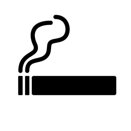 Cigarette vector icon on white backgroundのイラスト素材