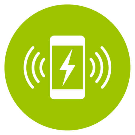 Phone charging point vector iconのイラスト素材