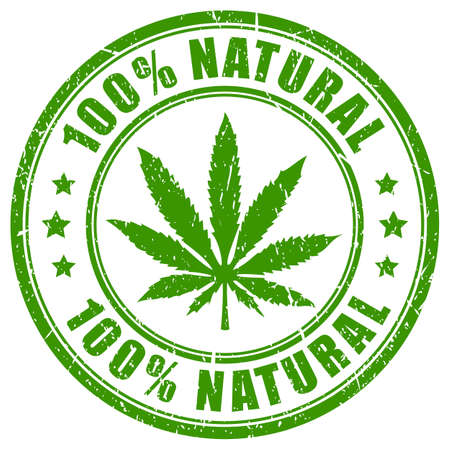 Natural hemp product label isolated on white backgroundのイラスト素材