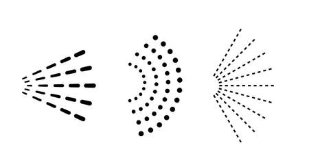 Spray cloud vector icon set isolated on white backgroundのイラスト素材
