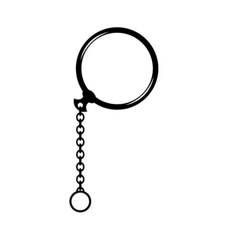 Vintage monocle vector icon isolated on white backgroundのイラスト素材