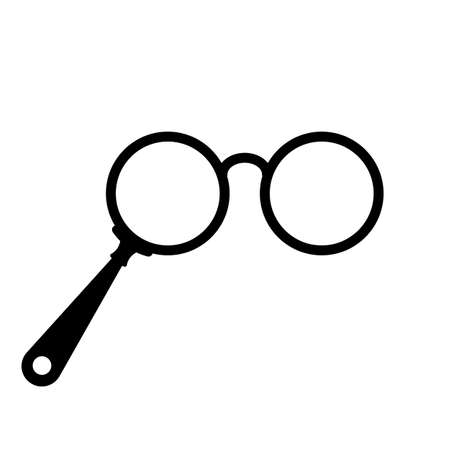 Antique glasses vector icon isolated on white backgroundのイラスト素材