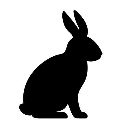 Rabbit vector icon isolated on white backgroundのイラスト素材