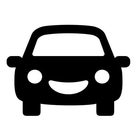 Car vector icon on white backgroundのイラスト素材
