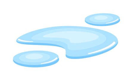 Melted water puddle vector icon isolated on white backgroundのイラスト素材