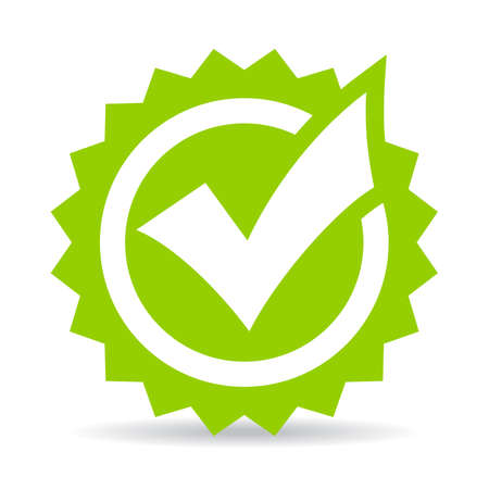 Check mark vector emblem isolated on white backgroundのイラスト素材