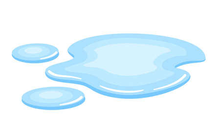 Water spill or puddle vector icon isolated on white backgroundのイラスト素材