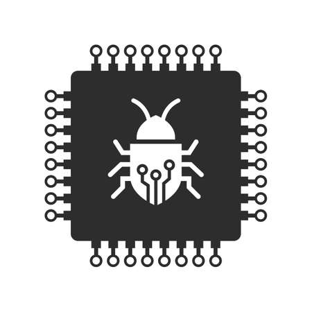 Computer spyware abstract icon isolated on white backgroundのイラスト素材