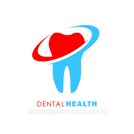 Dental clinic vector logo design on white backgroundのイラスト素材