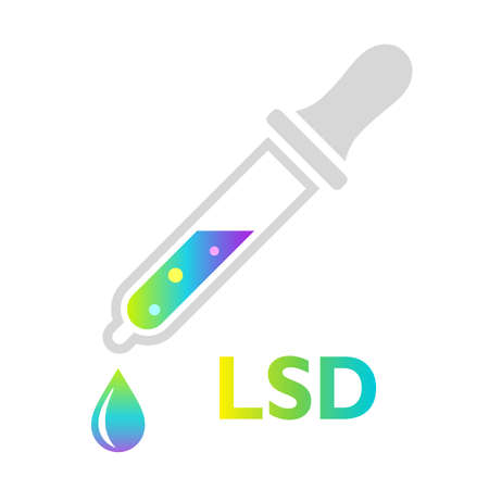 Dropper icon with lsd liquid narcoticのイラスト素材