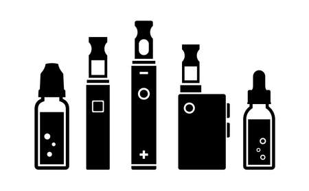 Vape devices vector icon on white backgroundのイラスト素材