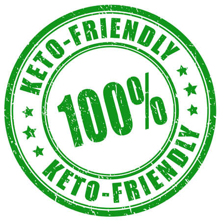Grunge circle stamp keto-friendlyのイラスト素材