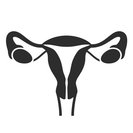 Uterus vector medical icon isolated on white backgroundのイラスト素材