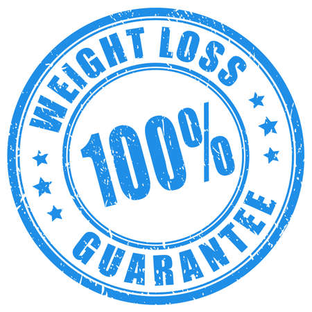 Weight loss guarantee vector stamp isolated on white backgroundのイラスト素材