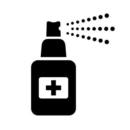 Hand sanitizer vector icon isolated on white backgroundのイラスト素材