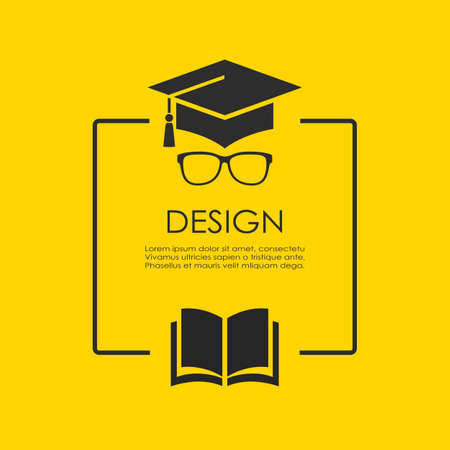 Text box design for education issue, vector illustrationのイラスト素材