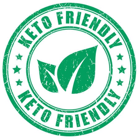 Keto diet food vector stamp on white backgroundのイラスト素材