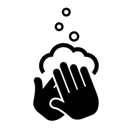 Wash your hands vector icon isolated on white backgroundのイラスト素材