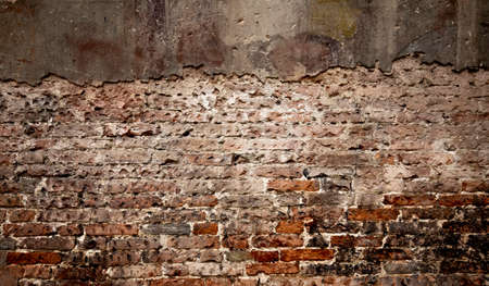 Old broken brick wall texture, abstract grunge background for your designの写真素材