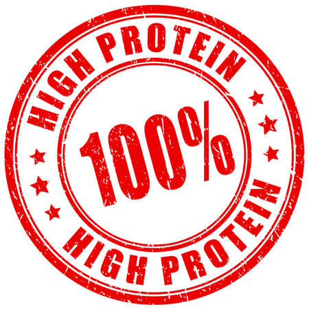 High protein food vector stamp on white backgroundのイラスト素材