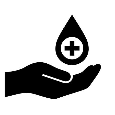 Wash and disinfect your hands vector sign isolated on white backgroundのイラスト素材